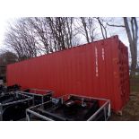 Used, 40' Shipping Storage Container, 1 Set Of Doors On End, Red, Container #: LONU725750
