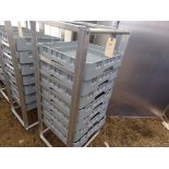 Rolling Aluminum Rack With 7 Trays, Fit ZONO Cabinets and Others, (In Tent Building)