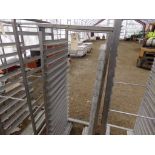 Aluminum Full Sheet Pan Rolling Rack, (In Tent Building)