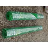 (2) Rolls Of Nylon Green Metal Fencing, 6'x50' (2 X BID PRICE)