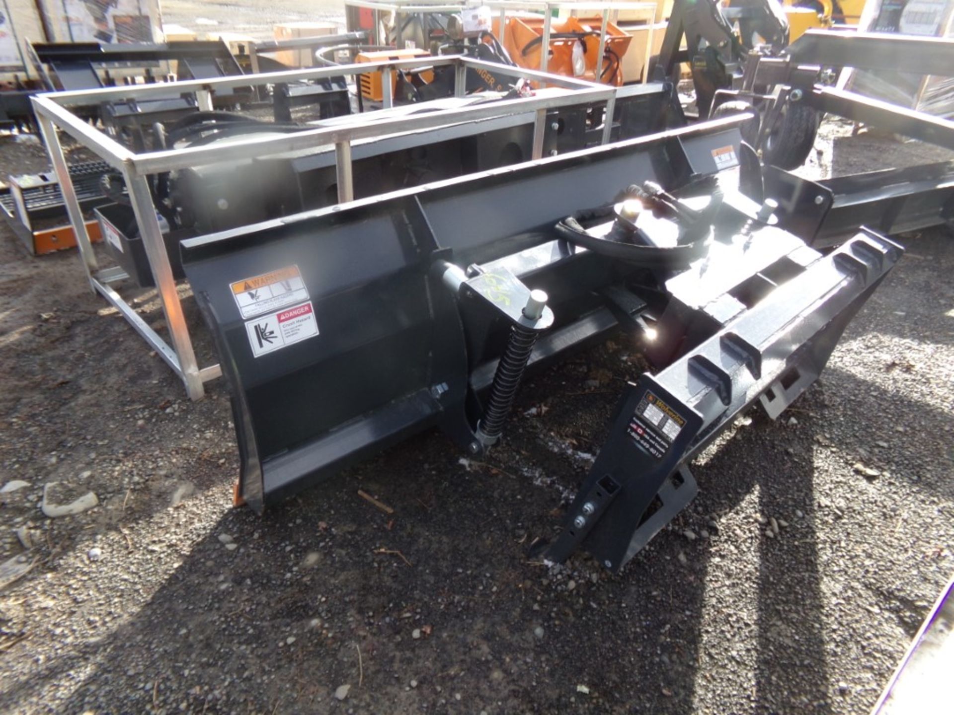 New, Woverine, Model DB-15-84W, 84'', Hydraulic, Angle Snow Plow For Skid Steer Loader - Image 2 of 2