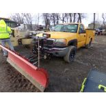 2004 GMC 2500HD Reg Cab Utility Truck, Auto, 8' Steel Utility Body, After Market Wheels, Western Pro