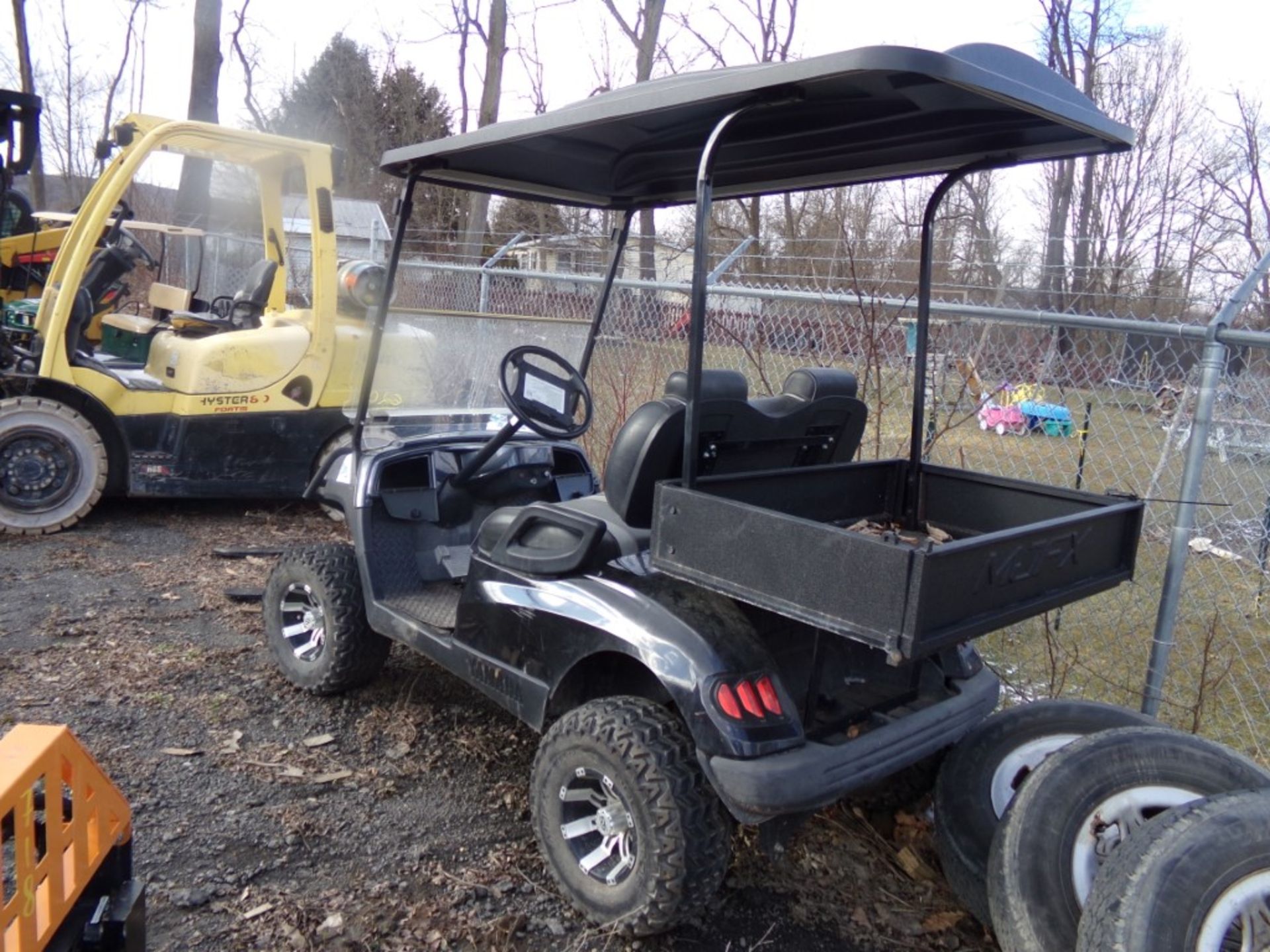 Black,Yamaha, Gas Powered, Golf Cart,Canopy And Windshield, Steel Utility Box, Liifted Suspension, - Image 2 of 2