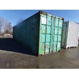 Green 40' Storage Container, Used, Barn Doors on 1 End, Cont#DFSU6055832