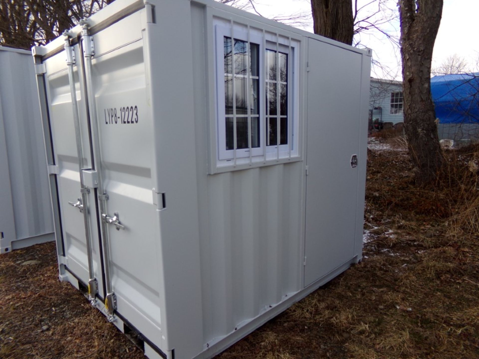 New 8' X 80'' Storage Container, Office Buildng, Barn Doors on One End, Lockable Man Door and Window - Bild 2 aus 3