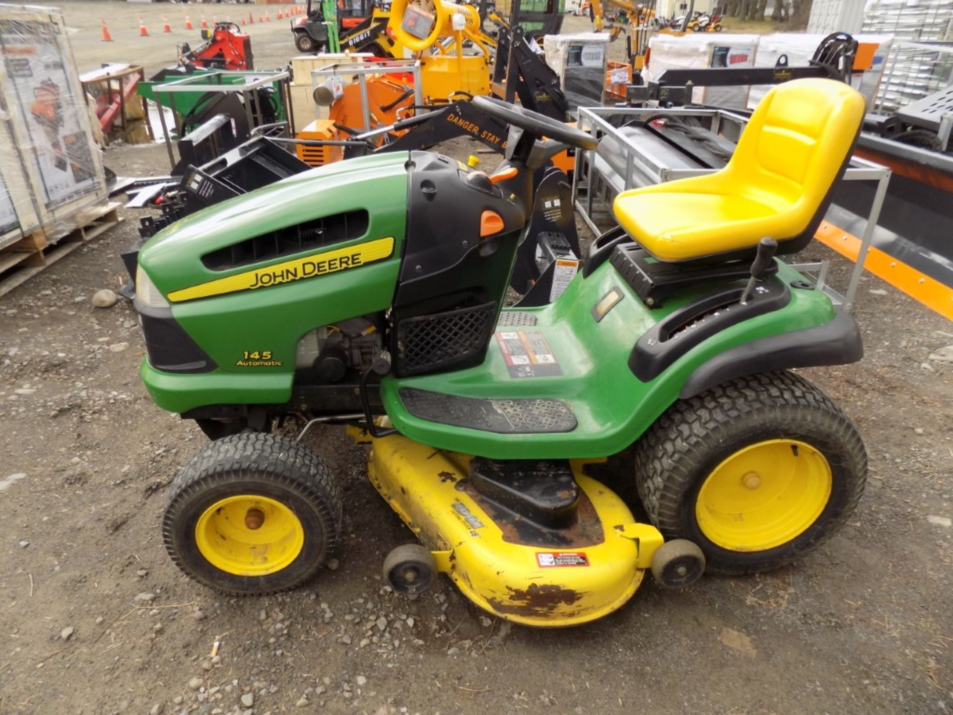 John Deere 145, Automatic, Riding Mower w/Deck, 22 HP, Briggs & Stratton Engine, S/N: 023971