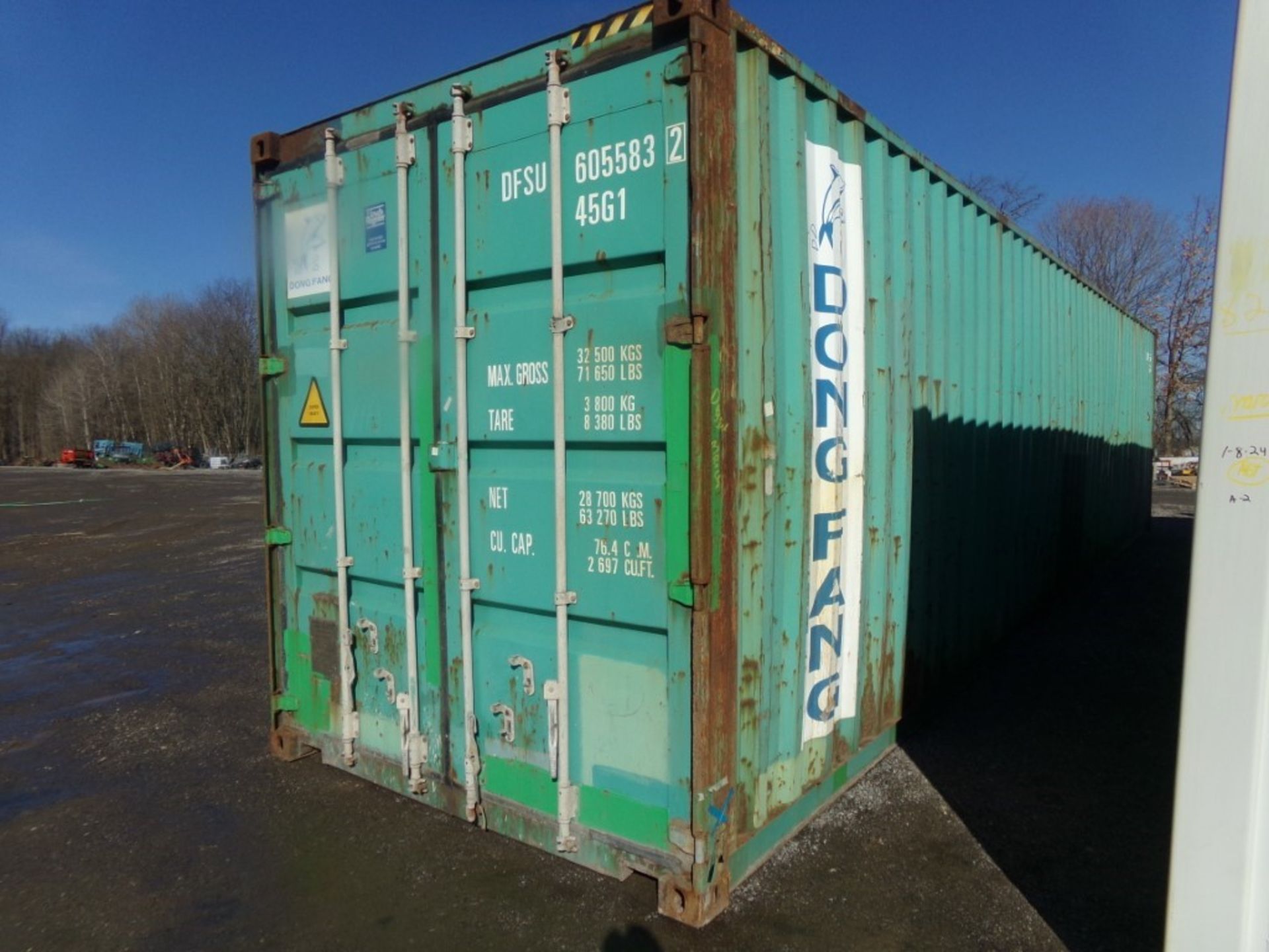 Green 40' Storage Container, Used, Barn Doors on 1 End, Cont#DFSU6055832 - Bild 2 aus 4