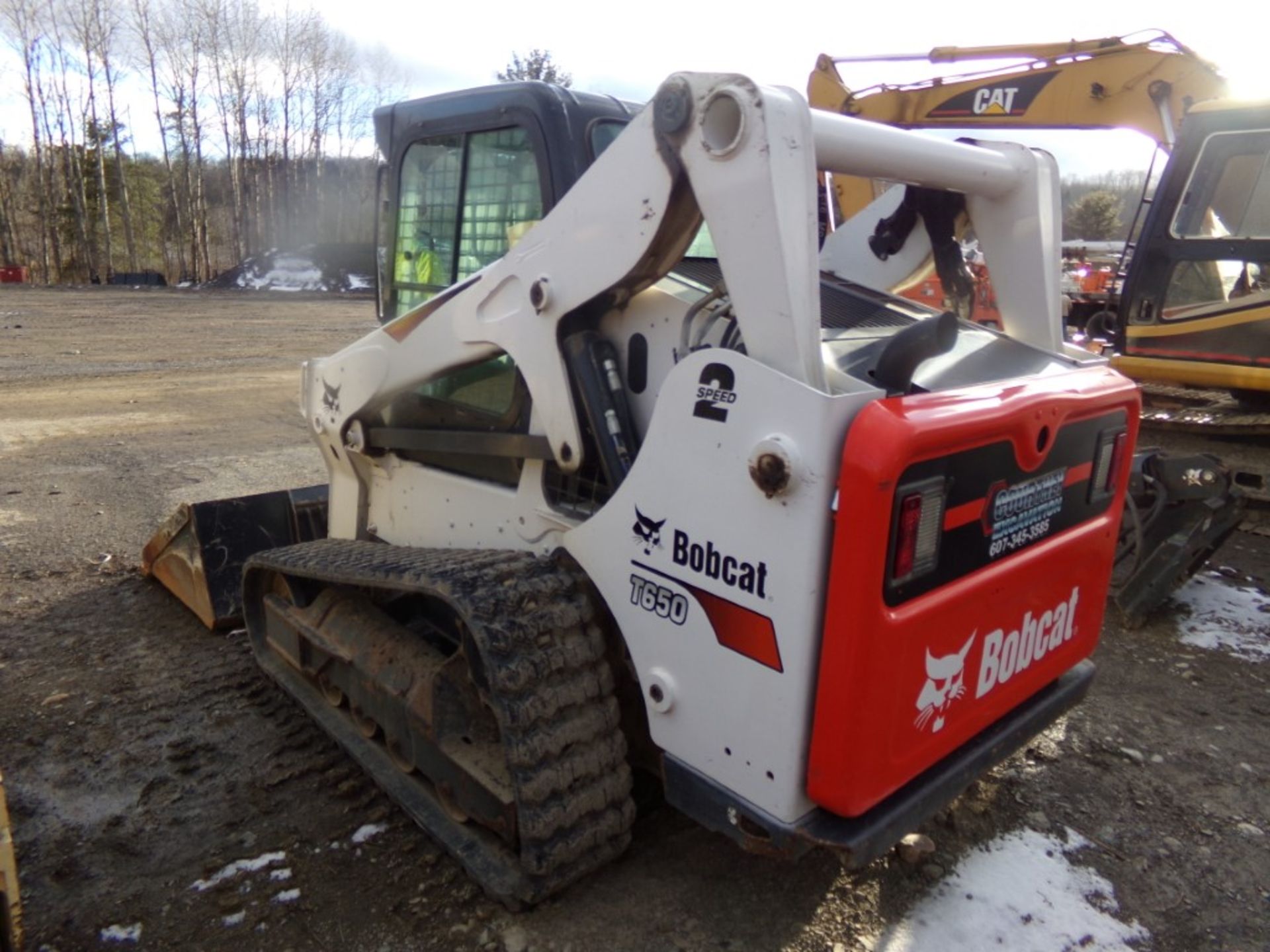 2014 Bobcat T650 Tracked Skid Steer With 78'' Bucket, 1,440 Hours, SerALJG30176, 2 Speed, Full - Image 2 of 7