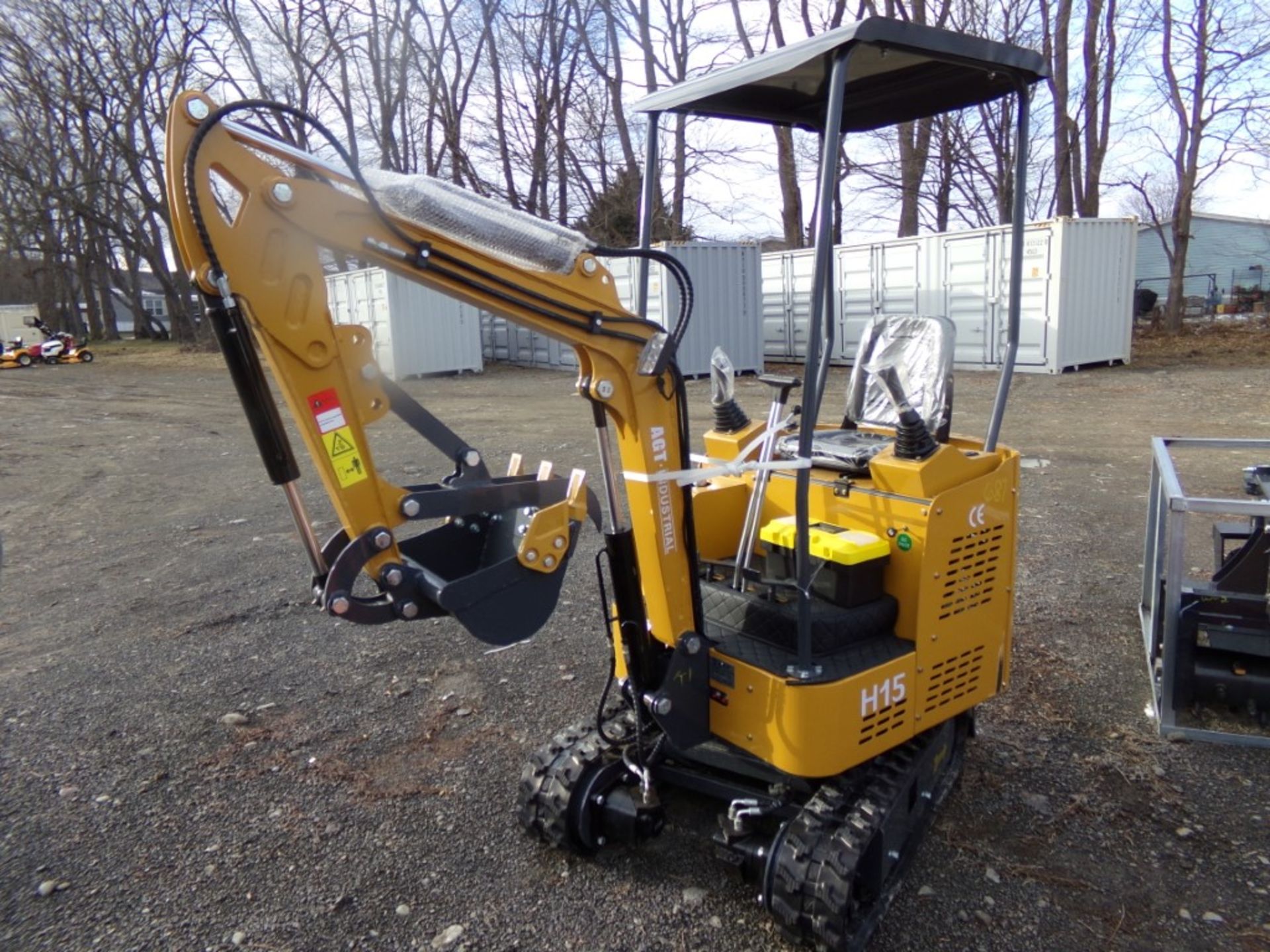 New AGT Industrial H15 Mini Excavator Canopy, Stationary Thumb, Grader Blade, Gas Engine, Industrial