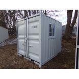 New 9' X 86'' Storage Container, Office Buildng, Barn Doors on One End, Lockable Man Door and Window