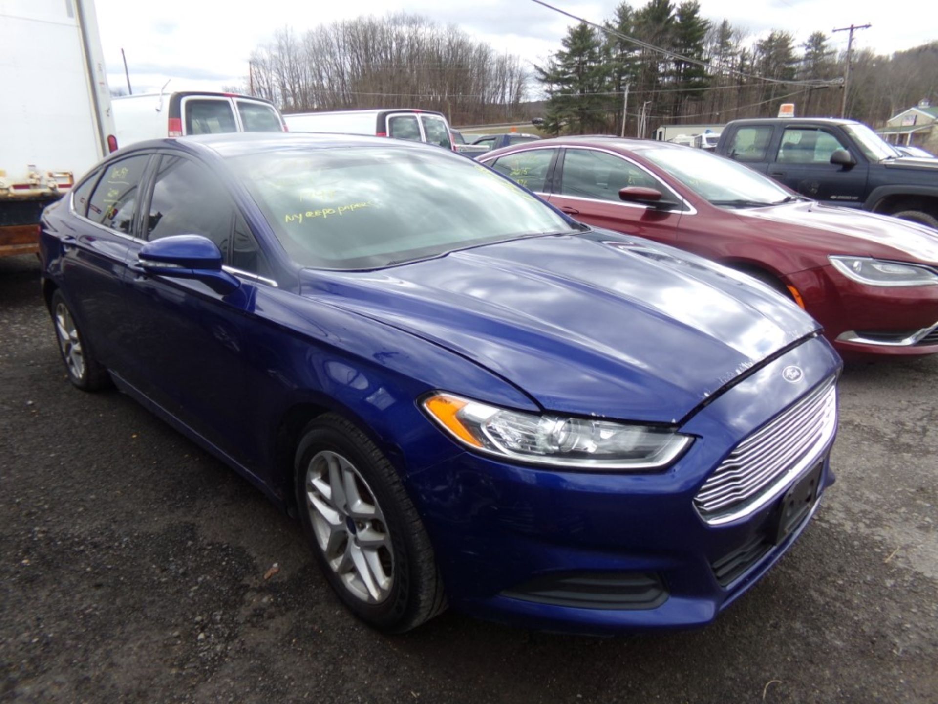 2014 Ford Fusion SE, Blue, 174,739 Miles, VIN#1FA6P0H7XE5365423, AIR BAG LIGHT IS ON, MINOR DAMAGE - Image 8 of 18