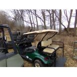 EZGO Golf Cart w/ Roof & Rear Seat, Green, NO ENGINE, MISSING WHEELS, ROUGH CONDITION (526)