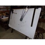 Drafting Table With (2) Drafting Machines (60'' X 44'')