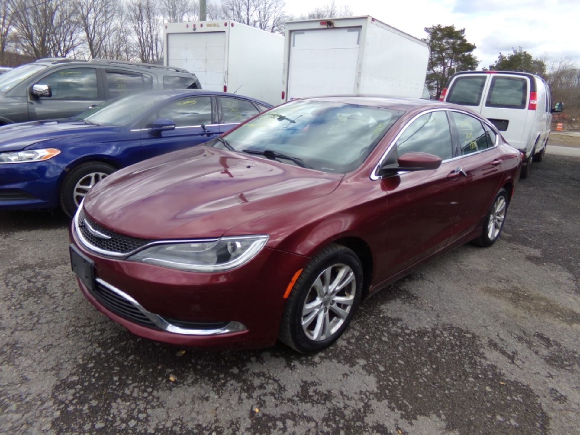 2015 Chrysler 200 Limited, Maroon, 137,543 Miles, VIN# 1C3CCCAB0FN591551, FRONT BUMPER COVER HAS