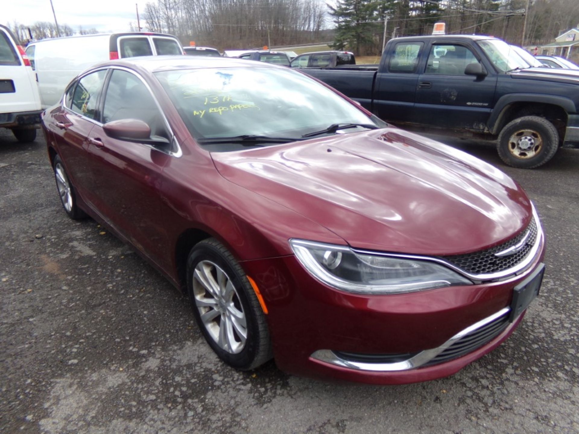 2015 Chrysler 200 Limited, Maroon, 137,543 Miles, VIN# 1C3CCCAB0FN591551, FRONT BUMPER COVER HAS - Image 4 of 8
