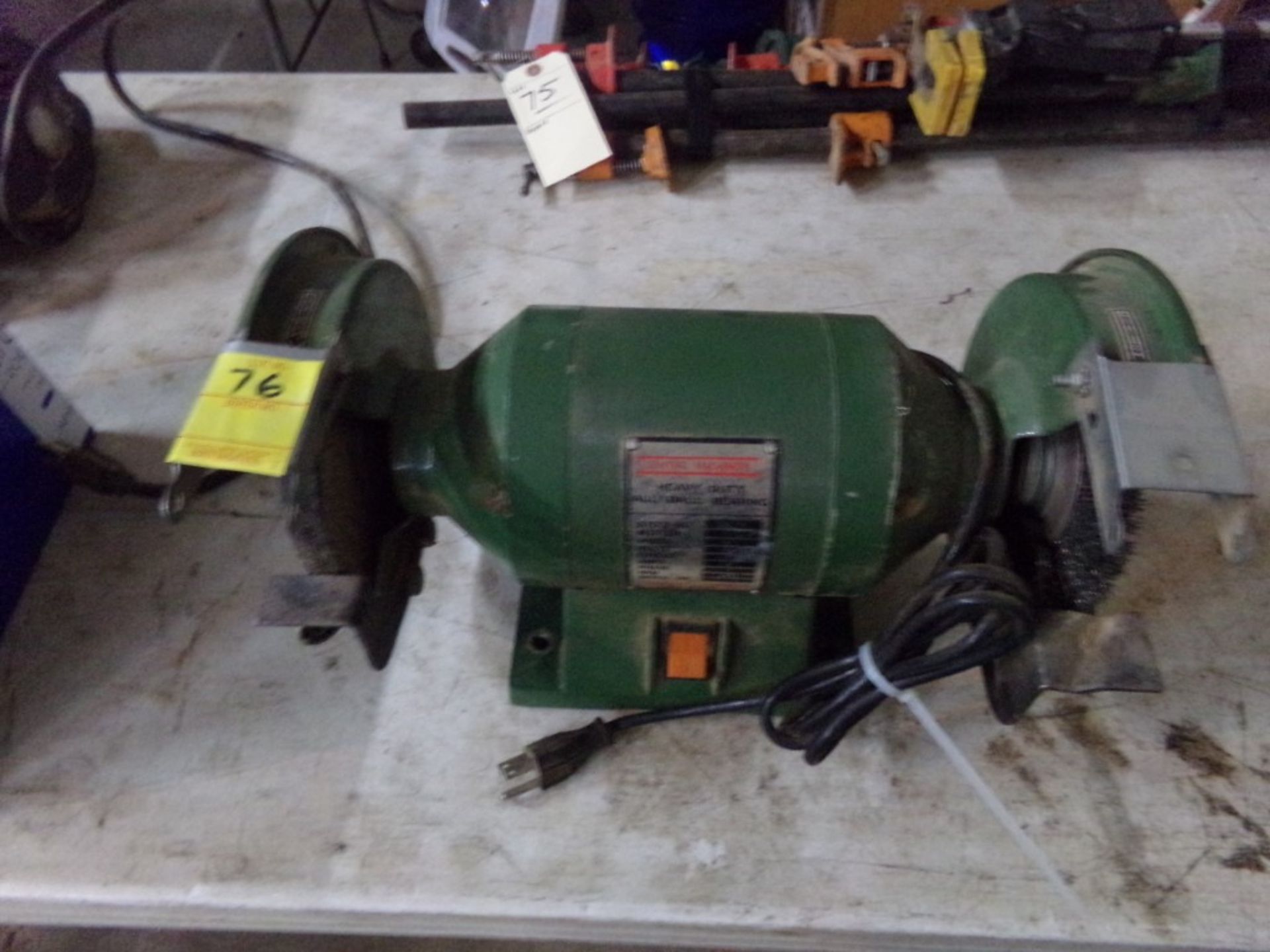 Bench Grinder, Central Machinery, m/n2679, 110 Volt, 6'' Wheel Size, With Wire Brush and Buffer Pad