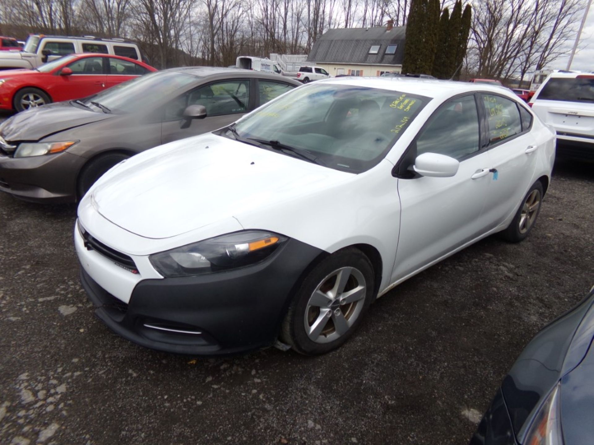 2015 Dodge Dart SXT, White, 212,469 Miles, VIN#: 1C3CDFBB7FD121150, CHECK ENGINE LIGHT IS ON, NAV/