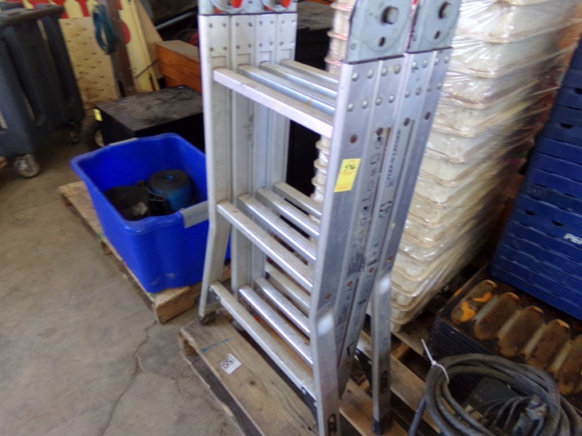 Folding Utility Ladder, ''Flex-O-Ladder'', About 12' Fully Extended, 6' As Step Ladder