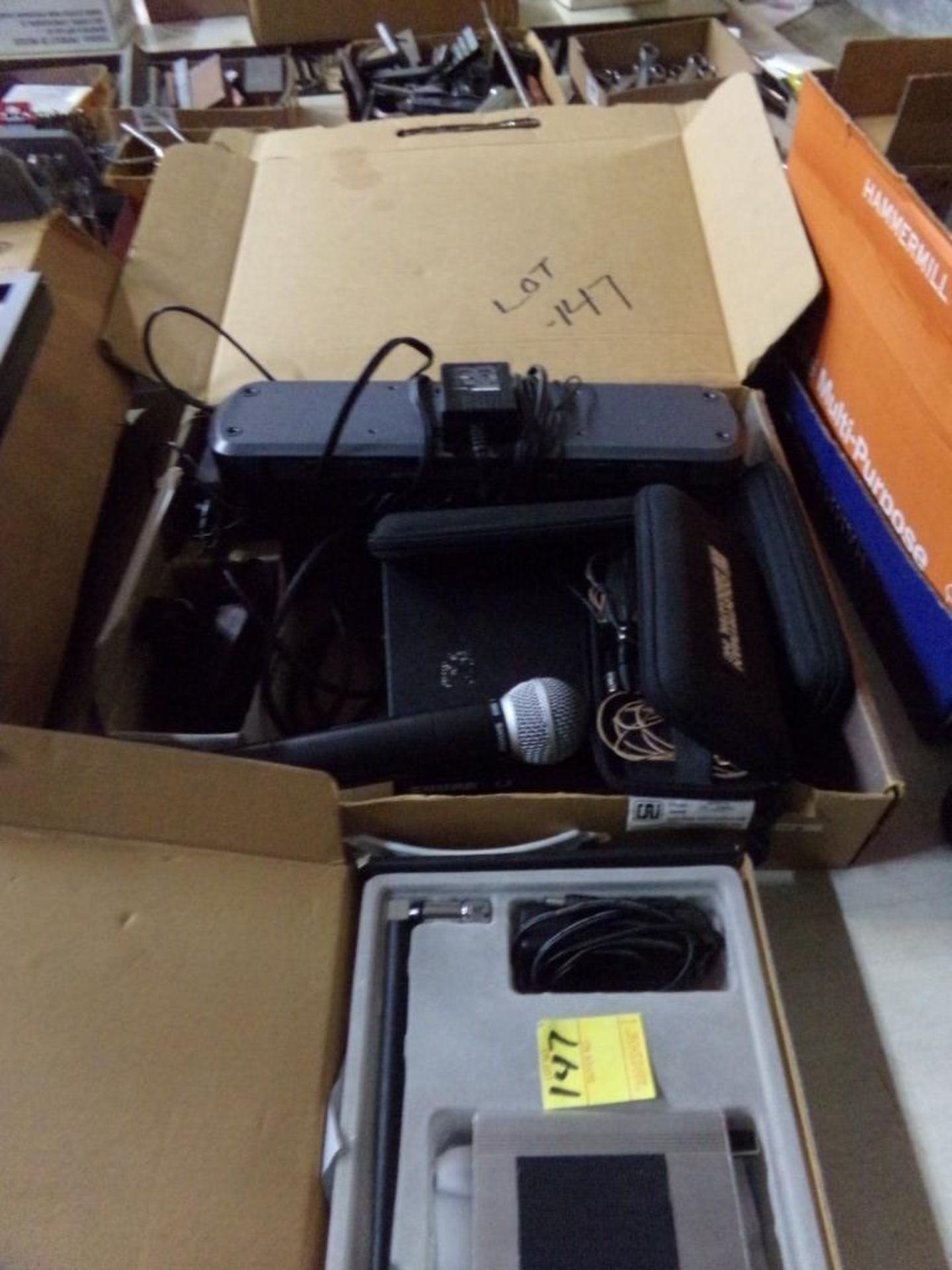 Group of Wireless Mics, Transmitters and Misc. PA Audio Equipment