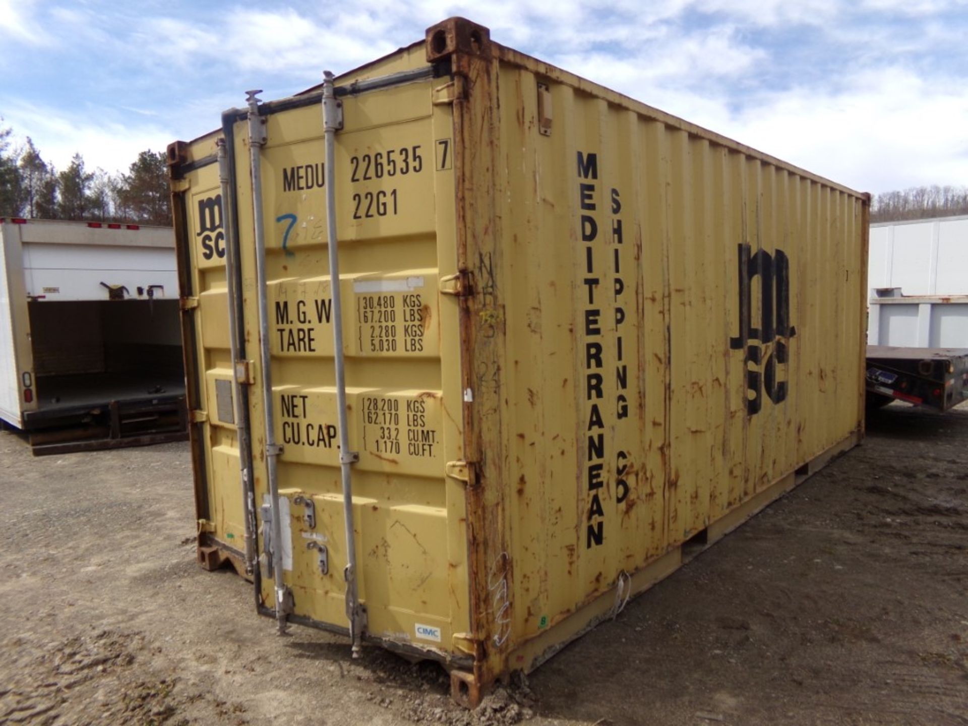 Yellow 20' Storage Container, Used, Cont # MEDU2265357 - Bild 2 aus 4