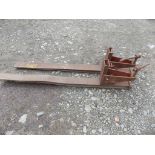 Set Of 42'' Clamps On Forks For Use On A Backhoe