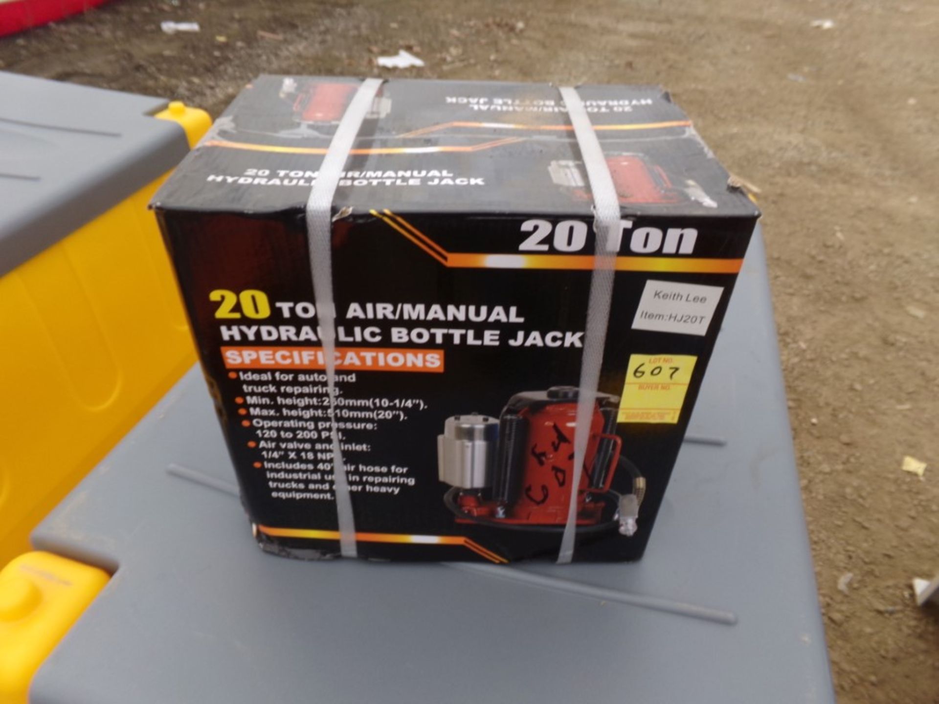 New, 20-Ton, Air/Manual Bottle Jack