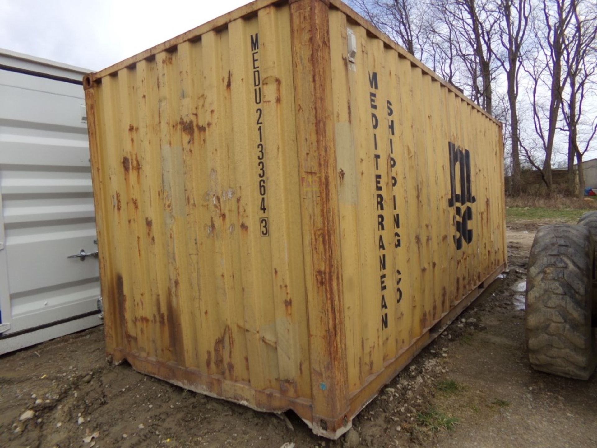 Yellow 20' Storage Container, Used, Dry Inside Cont. # MEDU-2133643