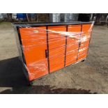 New Diggit 76'' Rolling Tool Cabinet, w/(10) Drawers & (2) Doors, w/Asst. Basic Hand Tools - Orange