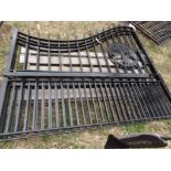 Set of New 16' Steel Entry Gates w/Tree Scene