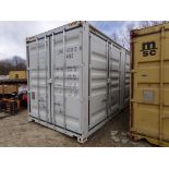 New 40' Off White Storage Container with Barn Doors in 1 End, Cont. # LYGU4130134
