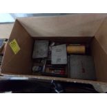 Box with Drills, Reamers, Indicators, Feeler Gauges, Etc.