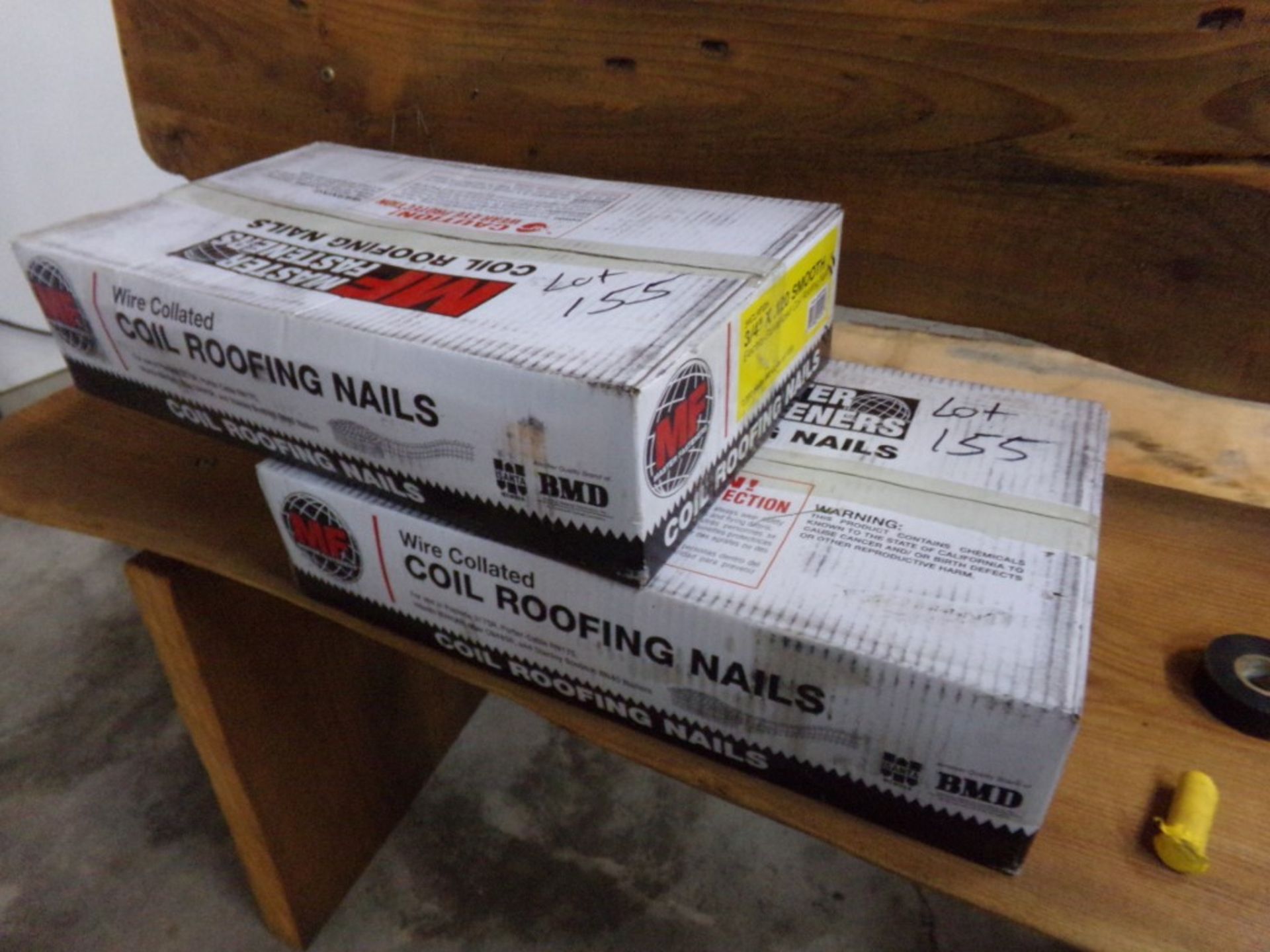 (2) Cases Of M.F. Coil Roofing Nails, 3/4 x .120'' Smooth