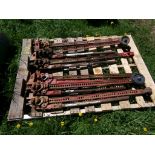 Pallet of (6) Farm Jacks, Some Have Rollers (5851)