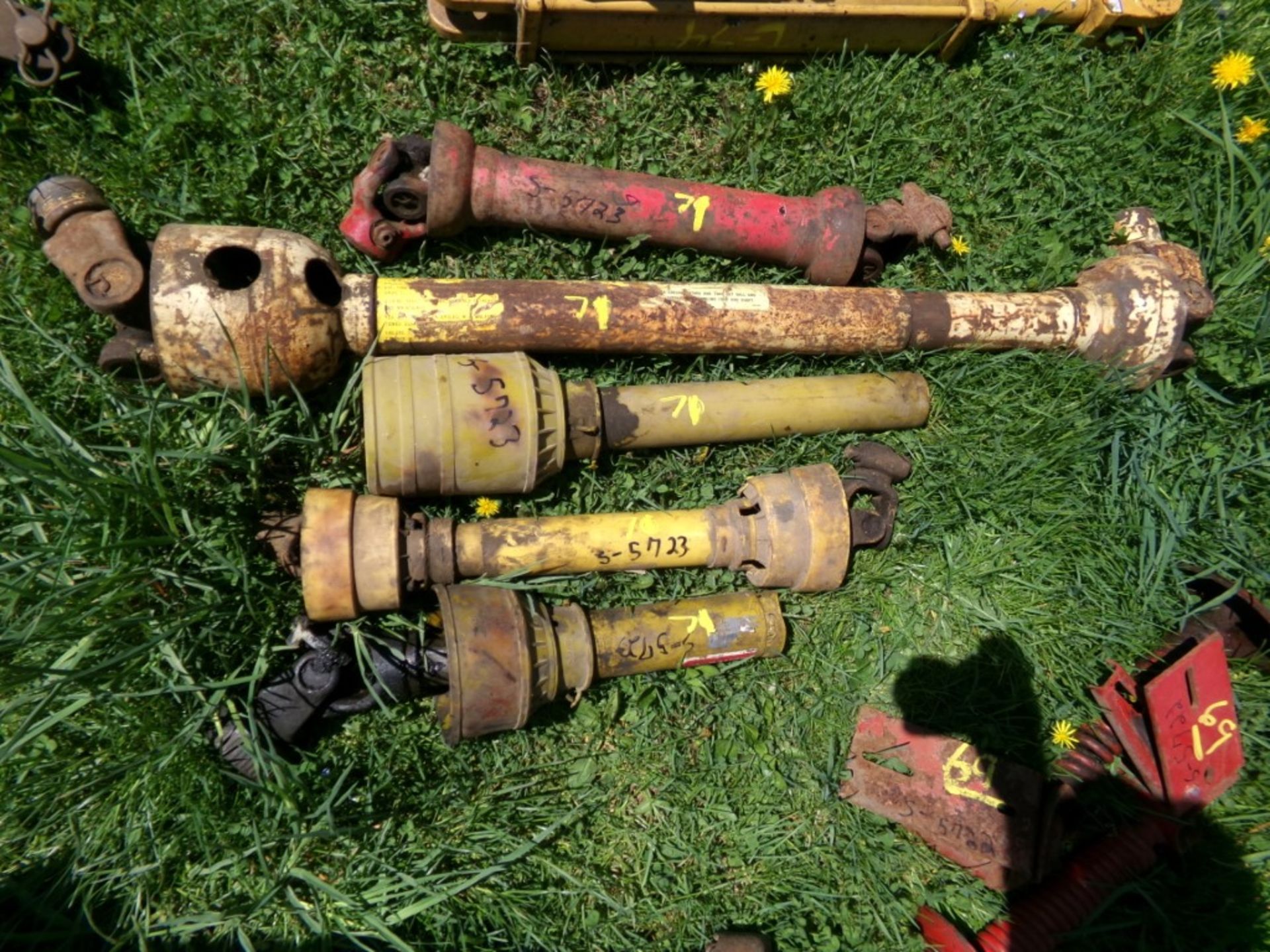 (4) Assorted PTO Shafts, 2 Pc. Whole Shafts (5723)