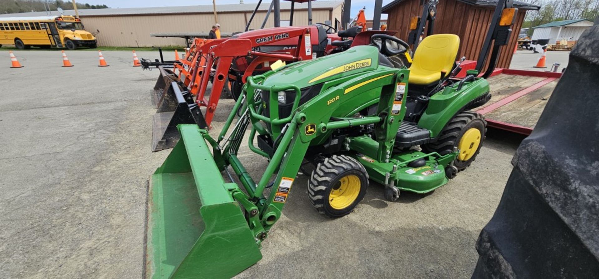 John Deere 1023E Compact Tractor w/ 54'' Auto Connect Deck, Dsl. Eng., 120R Loader Bucket, Rear - Image 2 of 3