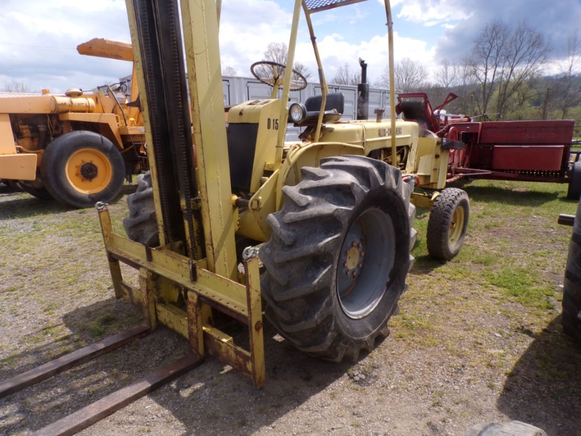 AC I-600 Rough Terrain Forklift w/ Side Shift, Yellow, Runs & Operates (4455) - Image 3 of 5