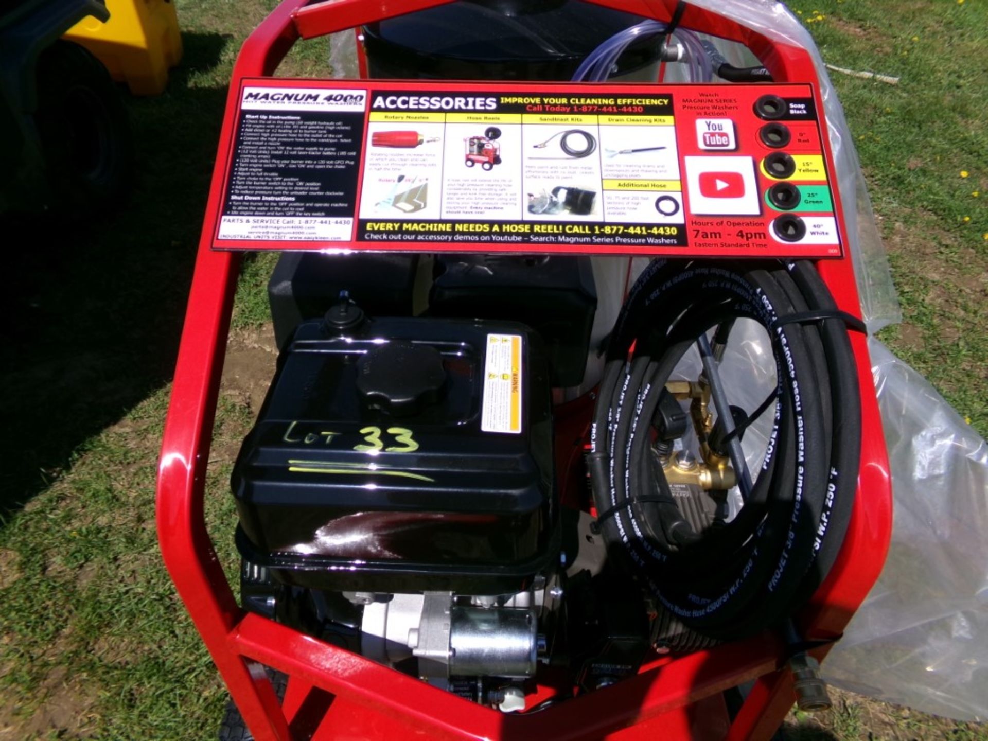 New Magnum 4000 Series Gold Hot Water Pressure Washer, Gas Powered w/Diesel/Kero Burner, Elect. - Image 2 of 2