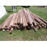 Group of Approx. 70 4'' x 7' Fence Posts, Used, Still Good (5574)