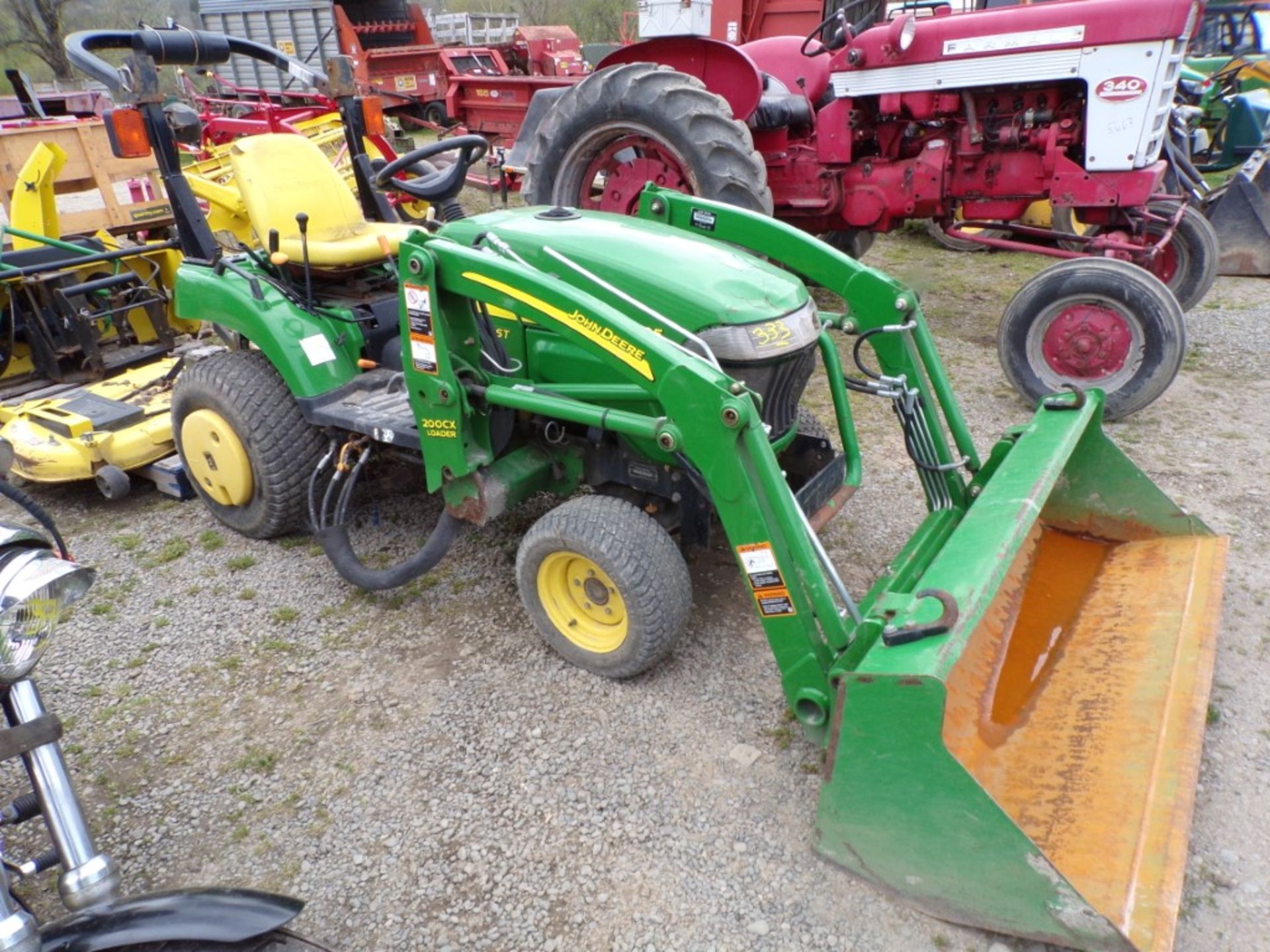 John Deere 2305 4 WD Compact 200CX Loader, 52'' Deck and 47'' Snow Blower, Diesel, Hydro, 853