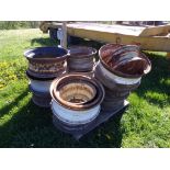 Pallet of Assorted Steel Wheels (6133)