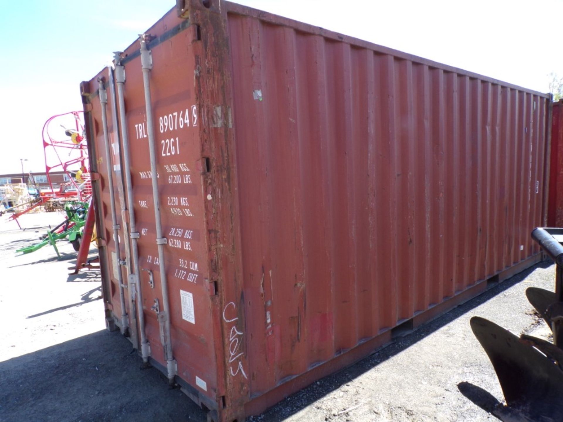 Red 20' Used Storage/Shipping Container, Cont. # TRLU8907649 (5137) - Image 2 of 2