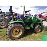 John Deere 3120 4 WD Compact Tractor with 300X Loader, Hydro Trans., ROPS Canopy, Ser.# 110657 (