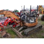 Case CX25-ZTS Mini Excavator with Rubber Tracks, 24'' Digging Bucket, Blet Hydraulic Thumb,