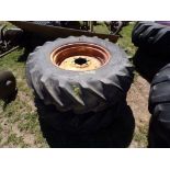 (2) 26'' John Deere Combine Wheels on Rough Tires (5658)