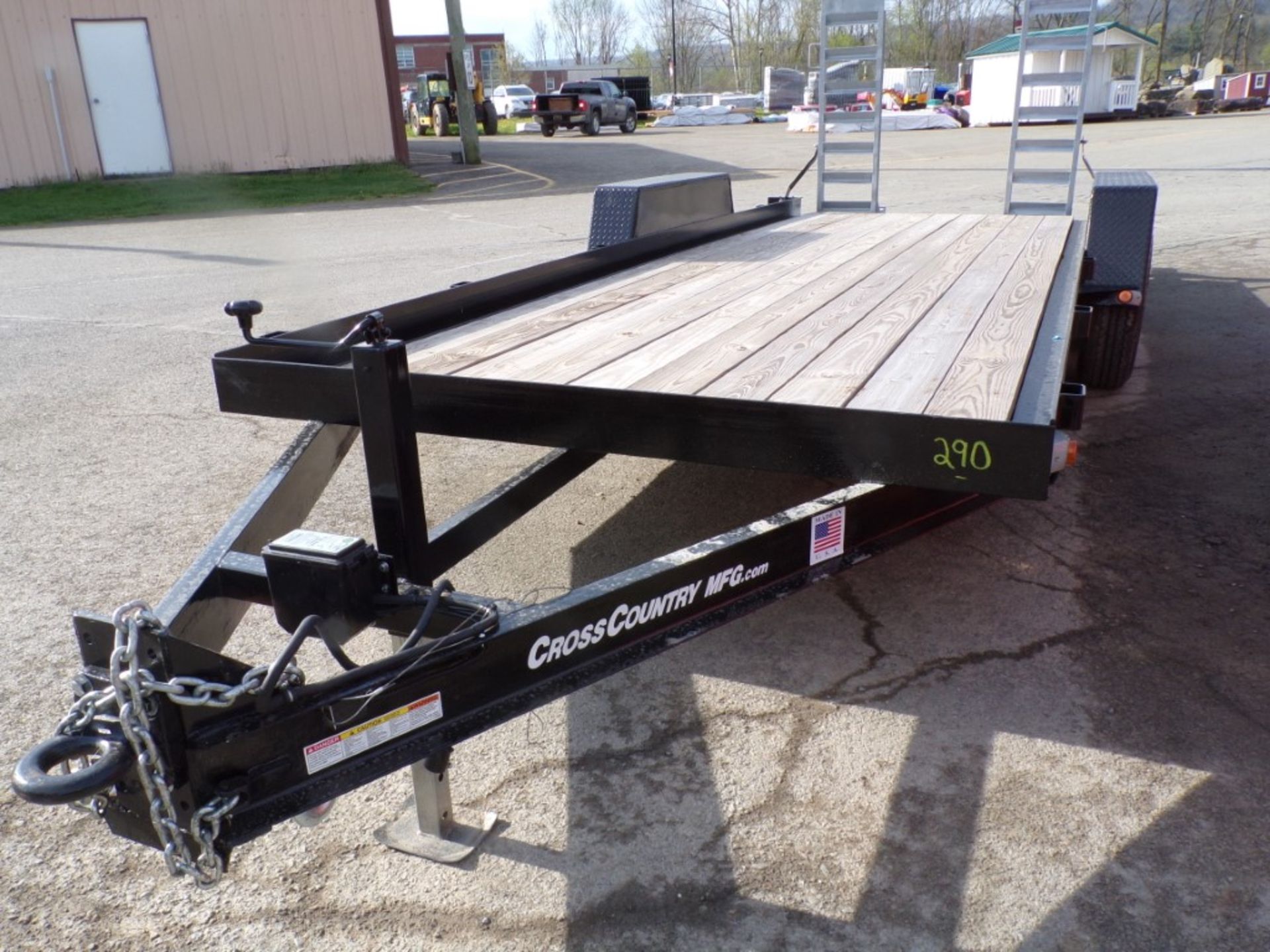 2024 Cross Country 6HD20 20' Equipment Trailer, 13800 GVWR, Pintle Hitch, Galvanized Ramps, Black, - Image 2 of 2