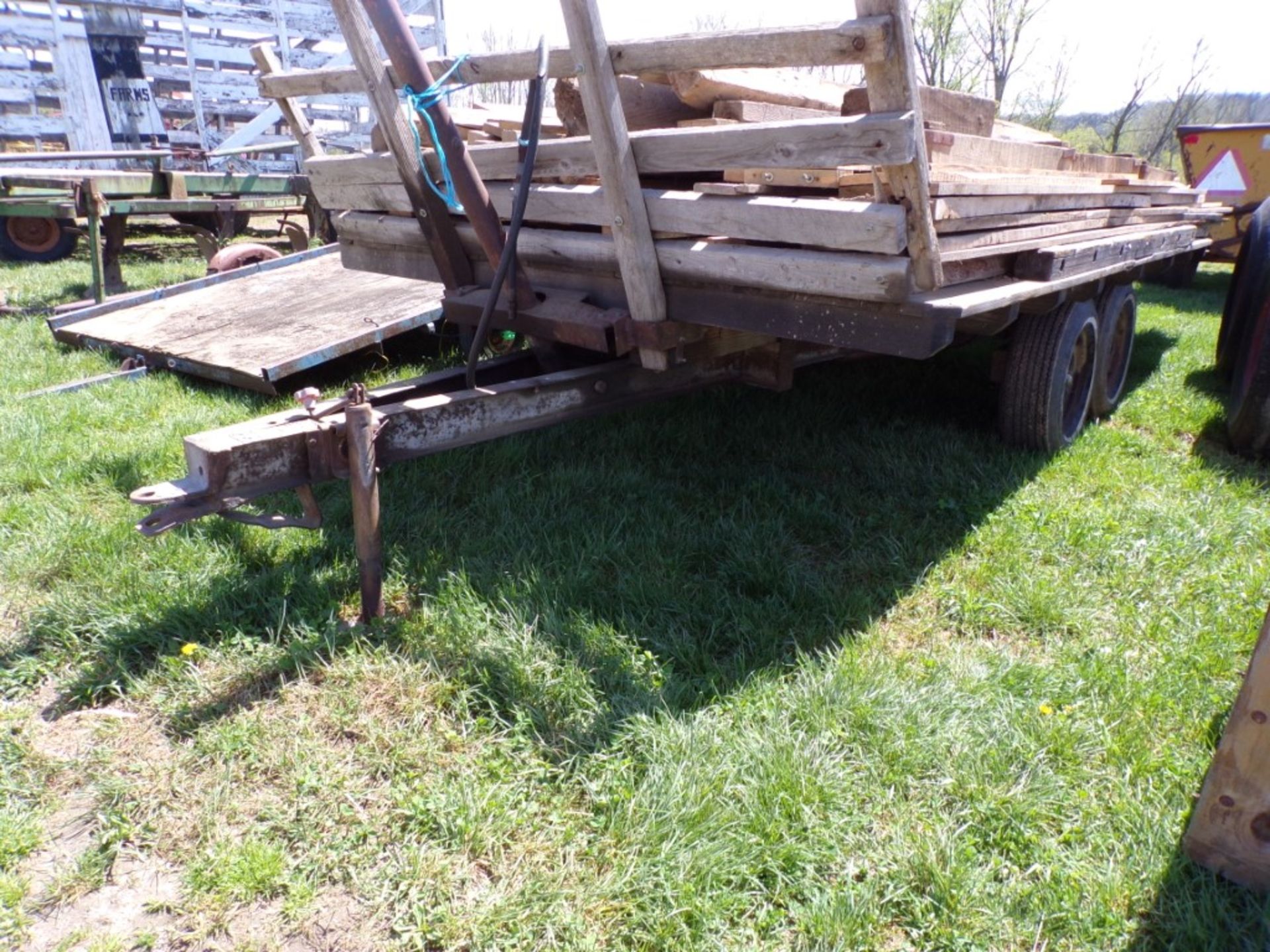 Homemade Deck Over Dump Trailer Made in 1971, LUMBER IS SEPARATE (5099) - NO PAPERWORK / BOS ONLY