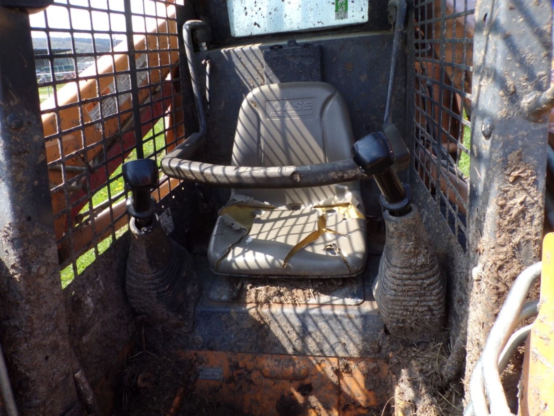 Case 420 Skid Steer Loader, Aux. Hyd's, w/Bucket, Poor Tires, Shows 2400 Hours, Hand Controls, s/n - Image 3 of 3