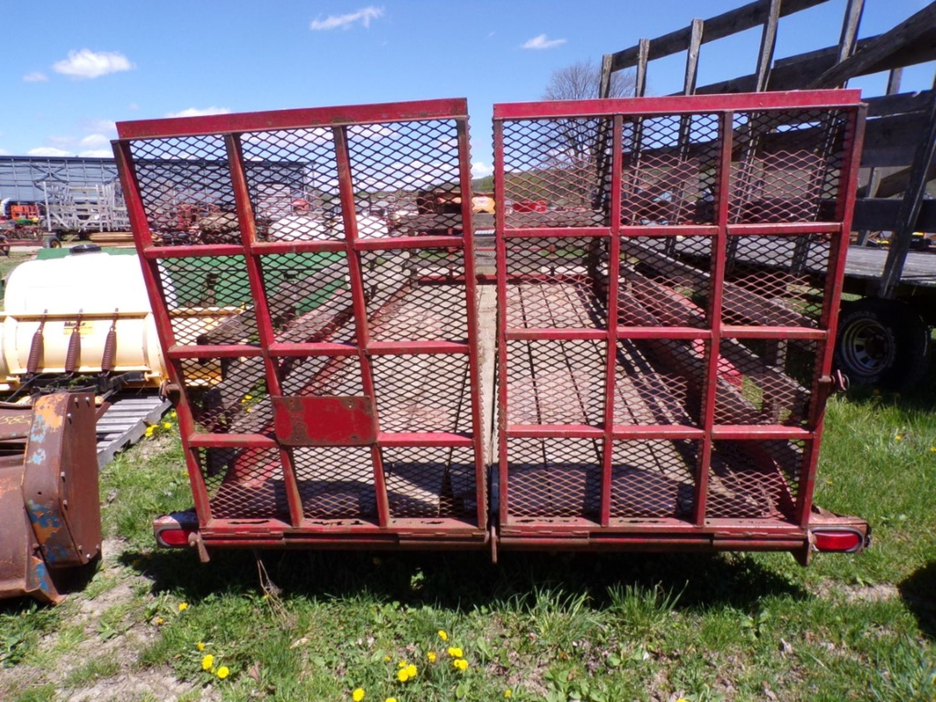 16'x6 Wood Stake Sided Utility Trailer, Convertible Hitch, Drop Down Gate, NO PAPERWORK, BOS ONLY ( - Image 2 of 3