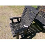Black Stained Amish Made Rocking Chair (4562)