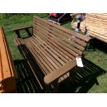 Walnut Amish Roll Back Style 5' Bench (4558)